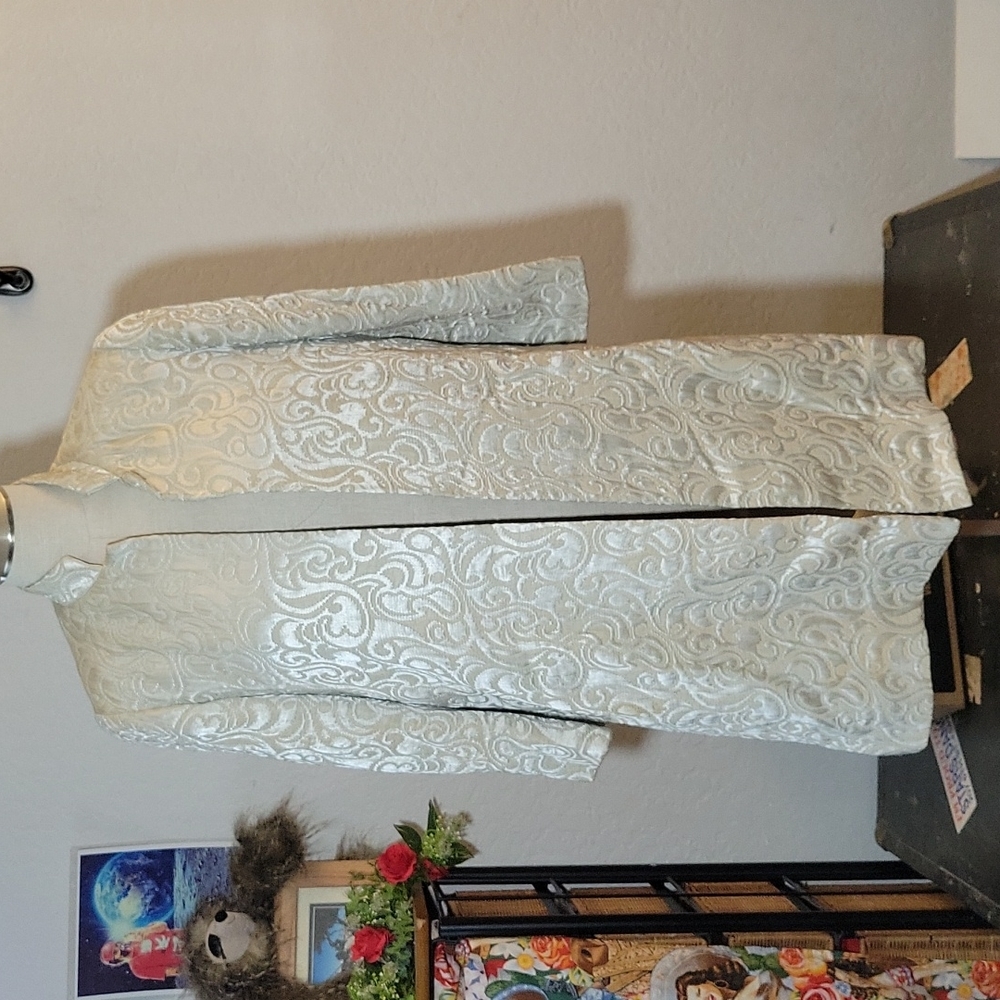 VINTAGE Handmade Quilted Oversize Dress Coat S - Picture 3 of 10